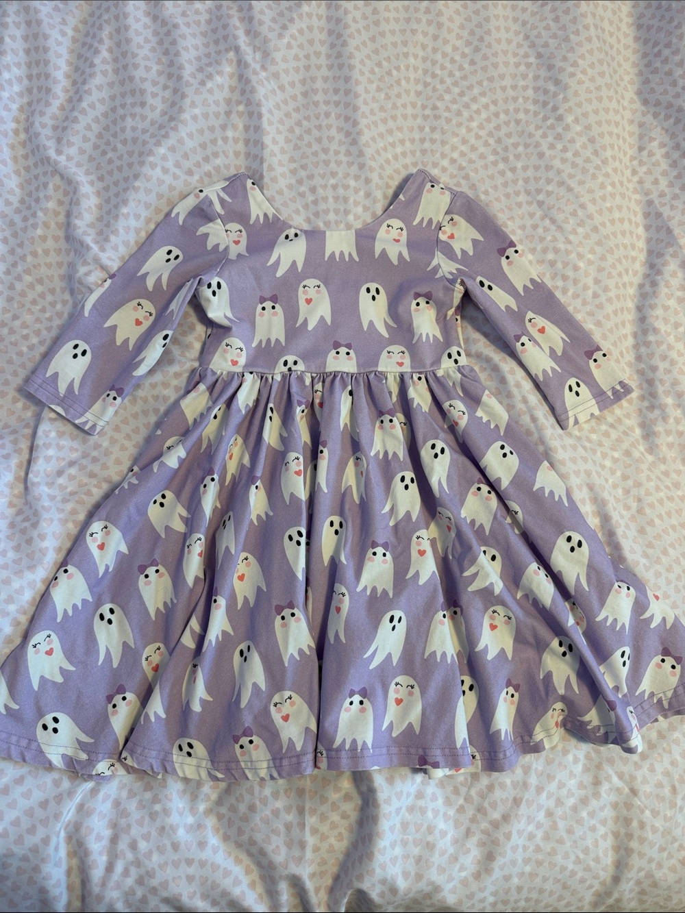 Ollie Jay Lavender Ghost Print Twirl Dress